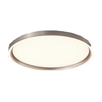 Plafonnier LED rond moderne avec cadre en aluminium et rétroéclairage halo, montage encastré pour chambre à coucher et salon