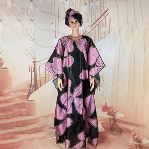 Robe africaine exquise, ensemble deux pièces, vêtements pour femmes africaines avec <span class=keywords><strong>un</strong></span> foulard <span class=keywords><strong>boubou</strong></span> pour femme africaine - Product Image 3