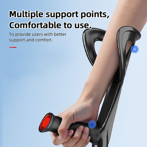 Muletas Ligeras para Antebrazo para Adultos, <span class=keywords><strong>Muleta</strong></span> de Codo Telescópica Ajustable <span class=keywords><strong>con</strong></span> Reflector - Product Image 4