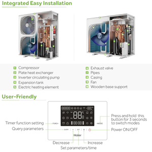 Sistema Completo de Calefacción y Refrigeración por Aire y Agua con Bomba de Calor Solar R290 Todo en Uno de 10kw, 11kw y 20kw - Product Image 3