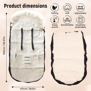 <span class=keywords><strong>Saco</strong></span> de dormir cálido para bebé para cochecito, <span class=keywords><strong>saco</strong></span> de pie de lana gruesa, diseño <span class=keywords><strong>Universal</strong></span>, <span class=keywords><strong>saco</strong></span> de pie infantil de invierno, proveedor mayorista OEM - Product Image 3