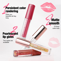 Ensemble de gloss à lèvres brillant perlé à base d'huile HANDAIYAN Herbal, 4 pièces, facile à appliquer, longue tenue, imperméable et non collant