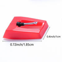 Aiguille de phonographe vintage en céramique rouge rubis, tête de lecture piézoélectrique en aluminium, aiguille de remplacement pour tourne-disque vinyle
