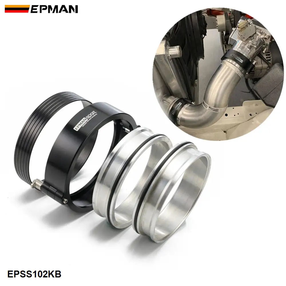 EPMAN Throttle Exhaust VバンドClamp Quick Release For 4.0 "OD Turbo / Intercooler Pipe EPSS102KB