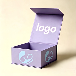 Boîtes cadeaux en carton rigide noir, personnalisées, faites à la main, de luxe, avec fermeture magnétique, vides, en gros - Product Image 1
