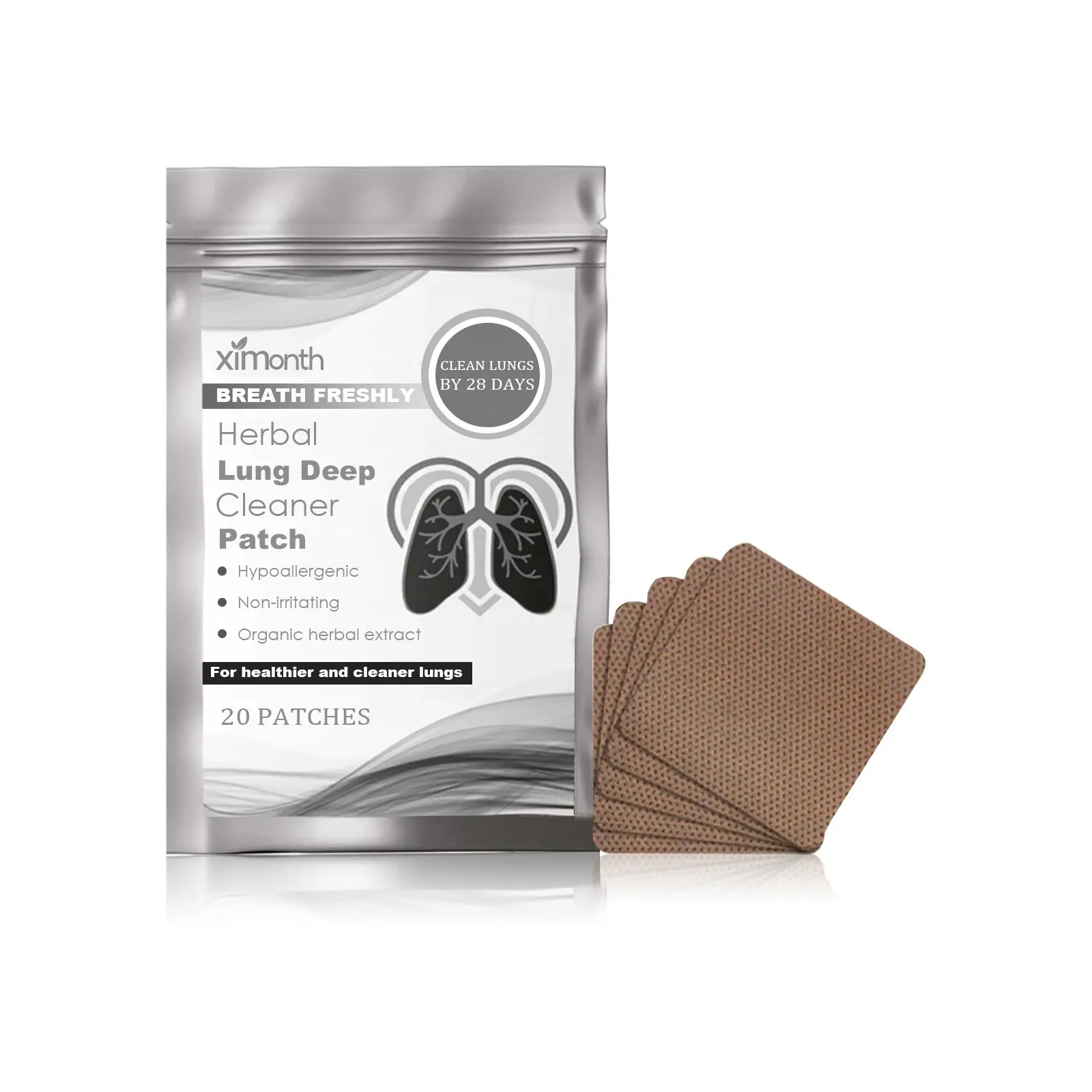 2023新製品ボディリペア肺健康ディープクリーナーパッチ20パッチ/バッグ呼吸しやすい免疫性肺デトックスパッチ