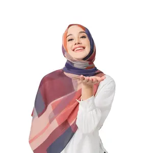 Cachecóis de chiffon estampados, novo design colecionável cachecóis hijab