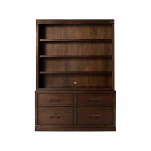 Meuble de rangement de style contemporain américain, bibliothèque de présentation en bois naturel haut de gamme - Product Image 1