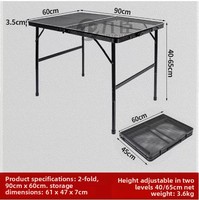 Table de gril portable en aluminium de conception moderne avec chariot de gril inclus et table d'appoint pour la cuisine en plein air Accessoire de barbecue indispensable