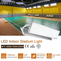 Lampes à grille LED modernes REITA en alliage d'aluminium, base G13, anti-éblouissement, pour terrain de badminton, 50W-450W
