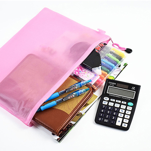 Biểu tượng tùy chỉnh A4 B5 A5 <span class=keywords><strong>B4</strong></span> rõ ràng PVC lưới tập tin túi không thấm nước Poly dây kéo túi tài liệu nhãn phong cách kinh tế nộp hồ sơ sản phẩm - Product Image 6