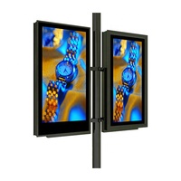 Nouveau lancement IP65 étanche extérieur rue pôle publicité écran LED panneau d'affichage numérique LED bannière pôle lumineux affichage LED
