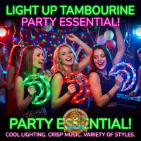 Tambourin lumineux pour fêtes, tambourin LED clignotant, tambourin musical clignotant, luminaire de concert portable