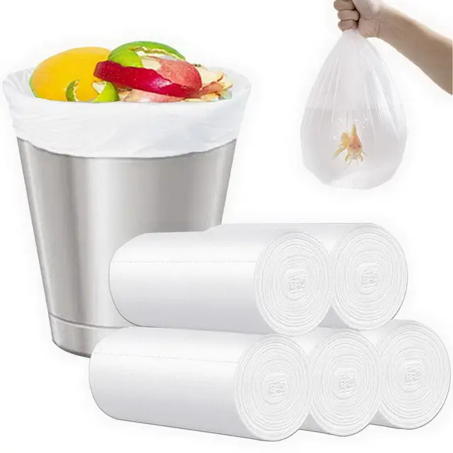 65 Gallon 50"x60" Clear Custom Trash Bag Packaging Garbage Bag