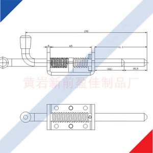 Loquet <span class=keywords><strong>à</strong></span> ressort en acier robuste pour portes, armoires et portes de remorques utilitaires - Product Image 5