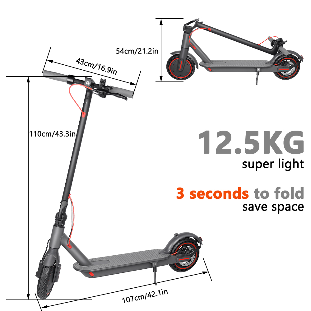 2022 New A6 Electric Scooters Factory Price e Scooter 2 wheels Folding Electric Scooter with 31km/h 36V 350W