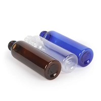 Botol Plastik Mewah Hitam Putih Amber untuk Hewan Peliharaan 200ml 250ml 300ml 500ml Isi Ulang Sampo Lotion Tubuh dengan Pompa Hitam