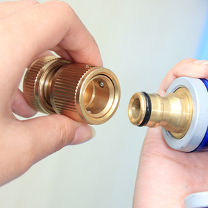 Conector de latón Huabangshi para detener el flujo de agua, conexión rápida de 12 mm, inserción recta para control de flujo de agua en mangueras de jardín - Product Image 2