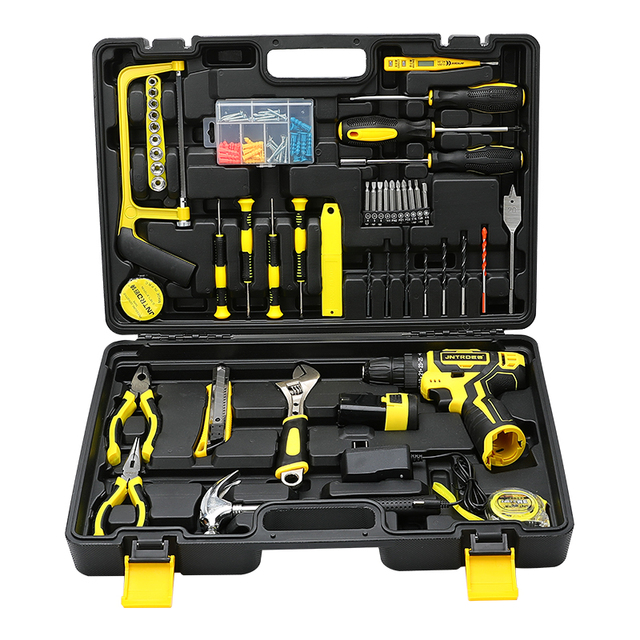 Specialized 117pcs Hardware Tools Electric Hand Drill Tool Set Woodworking Vehicle Repair Machine Impact Drill Power Tools Drill