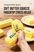 Jouet Squishy Barre de Beurre en TPR, Doux et Réaliste, Anti-Stress Sensoriel pour Bureau, Idéal Filles et Garçons