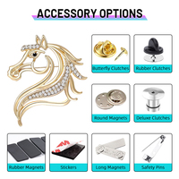 Maßgefertigte RHINESTONE Anstecknadeln Kristallkrone Stern Schleifenband Abzeichen Modische Brosche Accessoires für Jacken Kleider Dekorationen Keine Mindestbestellmenge