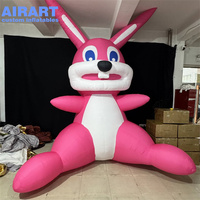 Mascotte gonflable lapin mignon sur mesure pour la décoration d'événements, mascotte de ballon gonflable lapin de dessin animé