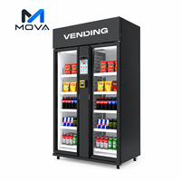 Distributeur automatique intelligent à écran tactile 1074L en acier inoxydable, nouvelle technologie, paiement par carte, aliments frais, collations, boissons, Amérique