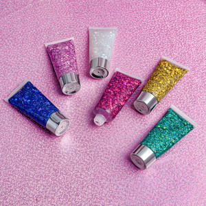 Gel scintillant corporel végétalien personnalisé sous marque privée, vente en gros, longue tenue, imperméable, auto-adhésif, crème de fard à paupières à paillettes - Product Image 2