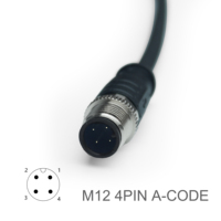Connecteur étanche HYF M12 4 broches A Code IP67 blindé mâle-femelle droit avec câble PVC pour capteur industriel