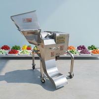 Multifunctionele 3D hogesnelheidsmotor voedsel snijmachine van roestvrij staal voor commercieel gebruik, geschikt voor groenten, fruit en vlees, snijdt in blokjes en reepjes