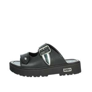 Sandalias de Plataforma de Cuero Negro Cult Girls' Slipper T-273 - Product Image 1
