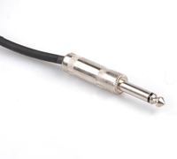 Connecteur audio public mono/stéréo en nickel noir pour câble patch haut-parleur/guitare, fin, vente en gros usine