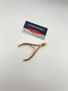Coupe-cuticules et coupe-ongles en acier inoxydable, couleur or rose plasma, lame incurvée et tranchante, pour manucure et pédicure, coupe des ongles des orteils et des doigts, vente en gros - Product Image 3