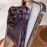 Fundas de Teléfono Móvil Transparentes de TPU Suave, Personalizadas, OEM, ODM, de Alta Calidad, con Anillo de Soporte para 15/14/13 Pro, Venta al Por Mayor de Fábrica a Precio Económico