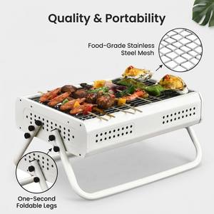 Parrilla de Carbón para Asados, Rectangular, Ventilada, Portátil, para Acampar, Hacer Picnic, Pescar, Jardín, Familia, Asados al Aire Libre - Product Image 3