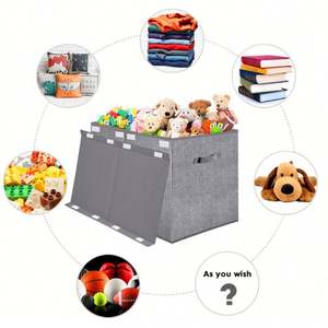 Boîtes de rangement pour jouets d'enfants pliables avec couvercles, boîte de rangement pour jouets pliable, enfants - Product Image 4