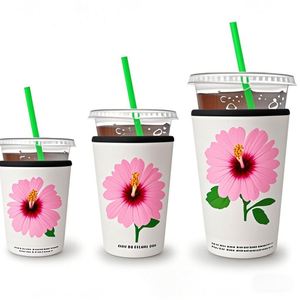 ชุดปลอกหุ้มแก้วกาแฟเย็นแบบกำหนดเอง 3 ชิ้น ปลอกหุ้มสำหรับกาแฟ ไอศกรีม ปลอกหุ้มเก็บความเย็นสำหรับเครื่องดื่มเย็น ที่วางแก้วนีโอพรีน - Product Image 5