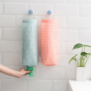 Storage Storage Waterproof Wall Mount Garbage Bag Holder Kitchen Plastic Storage Bag Dispenser Grocery Reusable Garbage Bag Organizer