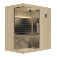 Sauna Interior para 4 Personas con Calefacción por Infrarrojos, que Brinda una Experiencia de Sauna Saludable y Confortable