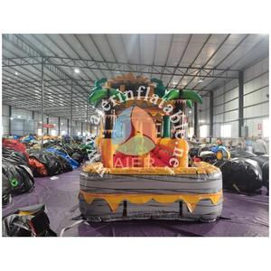 Toboggan aquatique Dinosaure, Toboggan aquatique Palm Tree, Toboggan aquatique T-Rex Paw, Toboggan aquatique double voie pour jardin - Product Image 2