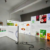 Stand d'exposition modulaire avec caissons lumineux en tissu SEG, présentoir personnalisé rétroéclairé pour salons professionnels, événements et promotion de marque