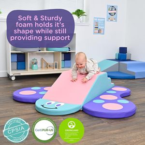 Children's <b>Soft</b> Climbing <b>Slide</b> Toy With Sensory Integration Training For Early Education Unisex <b>Play</b> Equipment Sponge Material - Product Image 2