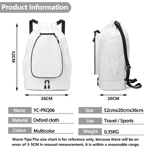 VIPOKO <span class=keywords><strong>Mochila</strong></span> Logotipo personalizado Impermeable Bolsa de deportes al aire libre Hombres Gimnasio Bolsa con cordón Deporte para mujeres Bádminton Pickleball Raqueta Bolsa - Product Image 5