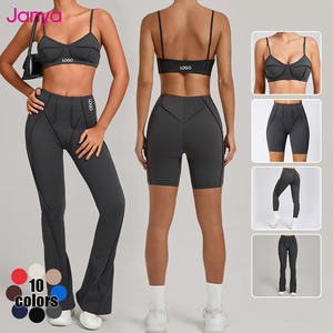 Janya Ropa Deportiva en Oferta, Conjunto de Ropa Deportiva Transpirable, Conjuntos de Ropa de Gimnasio y Yoga, Conjunto de <span class=keywords><strong>2</strong></span> Piezas con Textura Cepillada para Mujer - Product Image 1