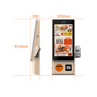 Terminal de point de vente en libre-service pour restauration rapide, écran tactile numérique de 23,8 pouces, kiosque de restaurant pour commande et paiement en libre-service, fonction SDK