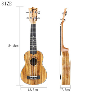 <span class=keywords><strong>Ukulele</strong></span> de 4 Cordas em Madeira de Zebra Havaiana 21/24/26 Polegadas Instrumentos Musicais Pequenos - Product Image 2