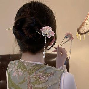 Horquillas para el Cabello con Flores, Perlas y Mariposas, Horquilla en Forma de U, Accesorios para el Cabello, Horquilla Hanfu para Bodas - Product Image 3
