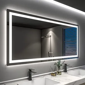 Grande tamanho LED espelho banheiro anti-nevoeiro segurança espelho LED banheiro vaidade levou luz espelho para casa