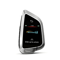 Clé de voiture universelle en alliage d'aluminium avec télécommande LED, application téléphonique, clé de voiture modifiée sans clé