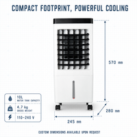 Climatiseur portable électrique mini de haute qualité pour usage domestique – Unité de refroidissement domestique très vendue en plastique